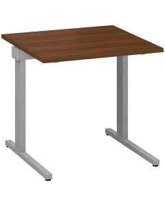 Psací stůl Alfa 305 - 80 cm, ořech/stříbrný