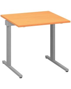 Psací stůl Alfa 305 - 80 cm, buk Bavaria/stříbrný