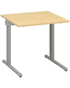 Psací stůl Alfa 305 - 80 cm, dub Vicenza/stříbrný