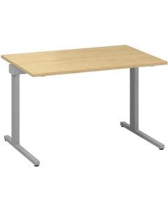 Psací stůl Alfa 305 - 120 cm, divoká hruška/stříbr
