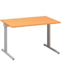 Psací stůl Alfa 305 - 120 cm, buk Bavaria/stříbrný