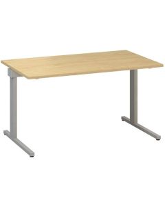 Psací stůl Alfa 305 - 140 cm, divoká hruška/stříbr