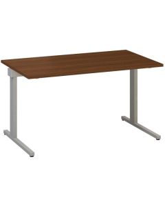 Psací stůl Alfa 305 - 140 cm, ořech/stříbrný