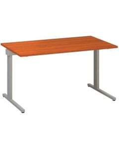 Psací stůl Alfa 305 - 140 cm, třešeň/stříbrný
