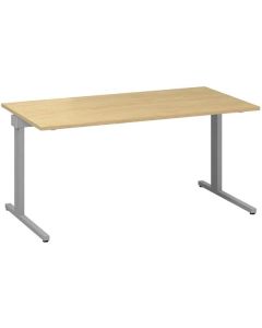 Psací stůl Alfa 305 - 160 cm, divoká hruška/stříbr