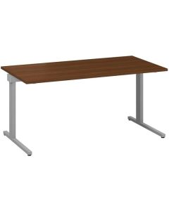 Psací stůl Alfa 305 - 160 cm, ořech/stříbrný