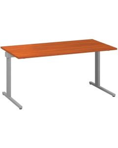 Psací stůl Alfa 305 - 160 cm, třešeň/stříbrný