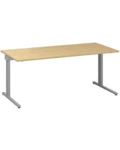 Psací stůl Alfa 305 - 180 cm, divoká hruška/stříbr