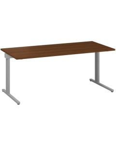 Psací stůl Alfa 305 - 180 cm, ořech/stříbrný