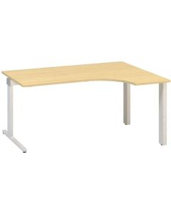 Psací stůl Alfa 305 - ergo, pravý, 160 cm, dub Vic