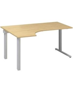 Psací stůl Alfa 305 - ergo, levý, 160 cm, divoká h