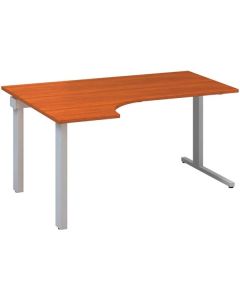 Psací stůl Alfa 305 - ergo, levý, 160 cm, třešeň/s