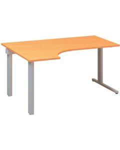 Psací stůl Alfa 305 - ergo, levý, 160 cm, buk Bava