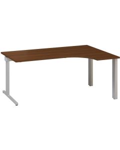 Psací stůl Alfa 305 - ergo, pravý, 180 cm, ořech/s
