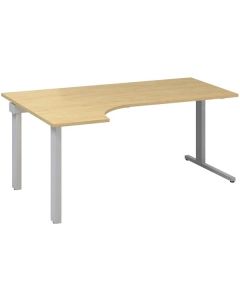 Psací stůl Alfa 305 - ergo, levý, 180 cm, divoká h