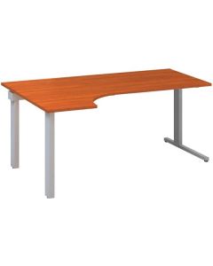 Psací stůl Alfa 305 - ergo, levý, 180 cm, třešeň/s