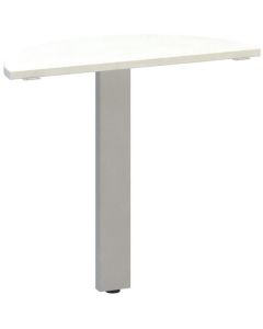 Přídavný stůl Alfa 305 - 80 cm, bílý/stříbrný