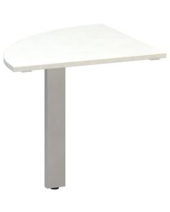 Přídavný stůl Alfa 305 - čtvrtkruh 80 cm, bílý/stř