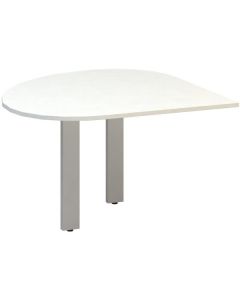 Přídavný stůl Alfa 305 - pravý, 120 cm, bílý/stříb