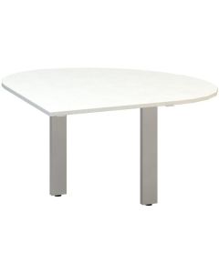 Přídavný stůl Alfa 305 - levý, 120 cm, bílý/stříbr