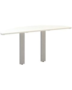 Přídavný stůl Alfa 305 - 160 cm, bílý/stříbrný