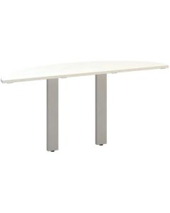 Přídavný stůl Alfa 305 - 162,5 cm, bílý/stříbrný