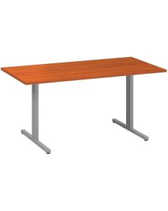Jednací stůl Alfa 455 - 160 cm, třešeň/stříbrný