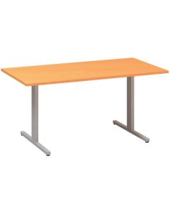 Jednací stůl Alfa 455 - 160 cm, buk Bavaria/stříbr