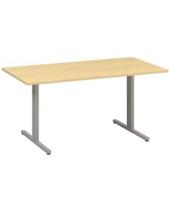 Jednací stůl Alfa 455 - 160 cm, dub Vicenza/stříbr