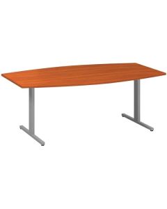 Jednací stůl Alfa 455 - 200 cm, třešeň/stříbrný