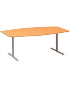 Jednací stůl Alfa 455 - 200 cm, buk Bavaria/stříbr
