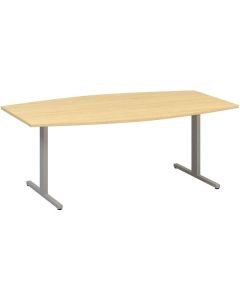 Jednací stůl Alfa 455 - 200 cm, dub Vicenza/stříbr