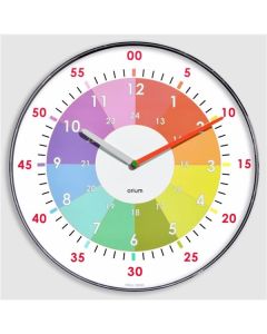 Nástěnné hodiny Rainbow - průměr 30 cm, učební, du