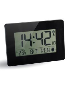 Digitální hodiny RC LCD - lesklé, černé