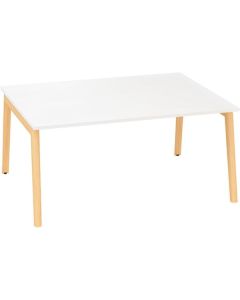 Psací stůl Alfa Root Bench - 160 x 160 cm, bílý