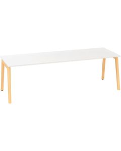 Jednací stůl Alfa Root - 240 x 100 cm, bílý