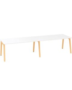 Jednací stůl Alfa Root - 320 x 100 cm, bílý