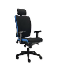 Kancelářská židle Lara VIP, E-SY, černá/modrá