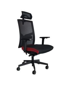 Kancelářská židle Game VIP - synchro, černá/červen