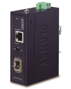 Planet IGT-815AT konvertor 1x 100/1000Base-T,1x SFP 100/1000-X, ESD+EFT, IP30, -40 až 75°C, malý rozměr
