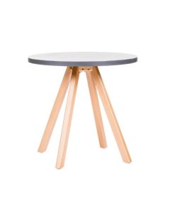 Kávový stolek Wood, průměr 60 cm - antracit/buk