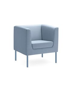 Sofa Quadra - jednomístné, šedomodré