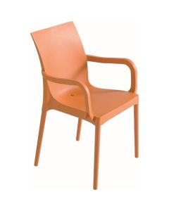 Jídelní židle Eset - s područkami, oranžová