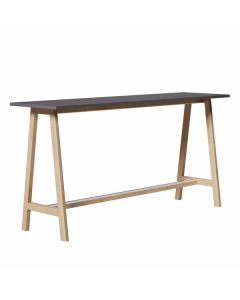 Barový stůl Wood, 217 x 60 cm - antracit/buk
