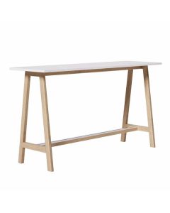 Barový stůl Wood, 200 x 60 cm - bílý/buk