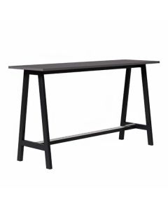 Barový stůl Wood 200 x 60 cm - antracit/černý