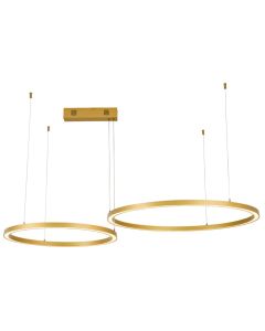 IMMAX NEO FINO NEW SMART závěsné svítidlo 2 kruhy, 60+80cm, 93W zlaté, Zigbee 3.0, TUYA