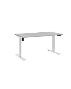 Výškově stavitelný stůl Silent, šíře 138 cm - šedý