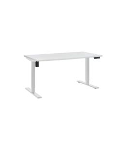 Výškově stavitelný stůl Silent, šíře 138 cm - bílý
