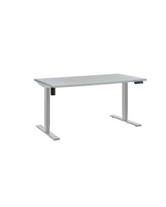 Výškově stavitelný stůl Silent, šíře 138 cm - šedý